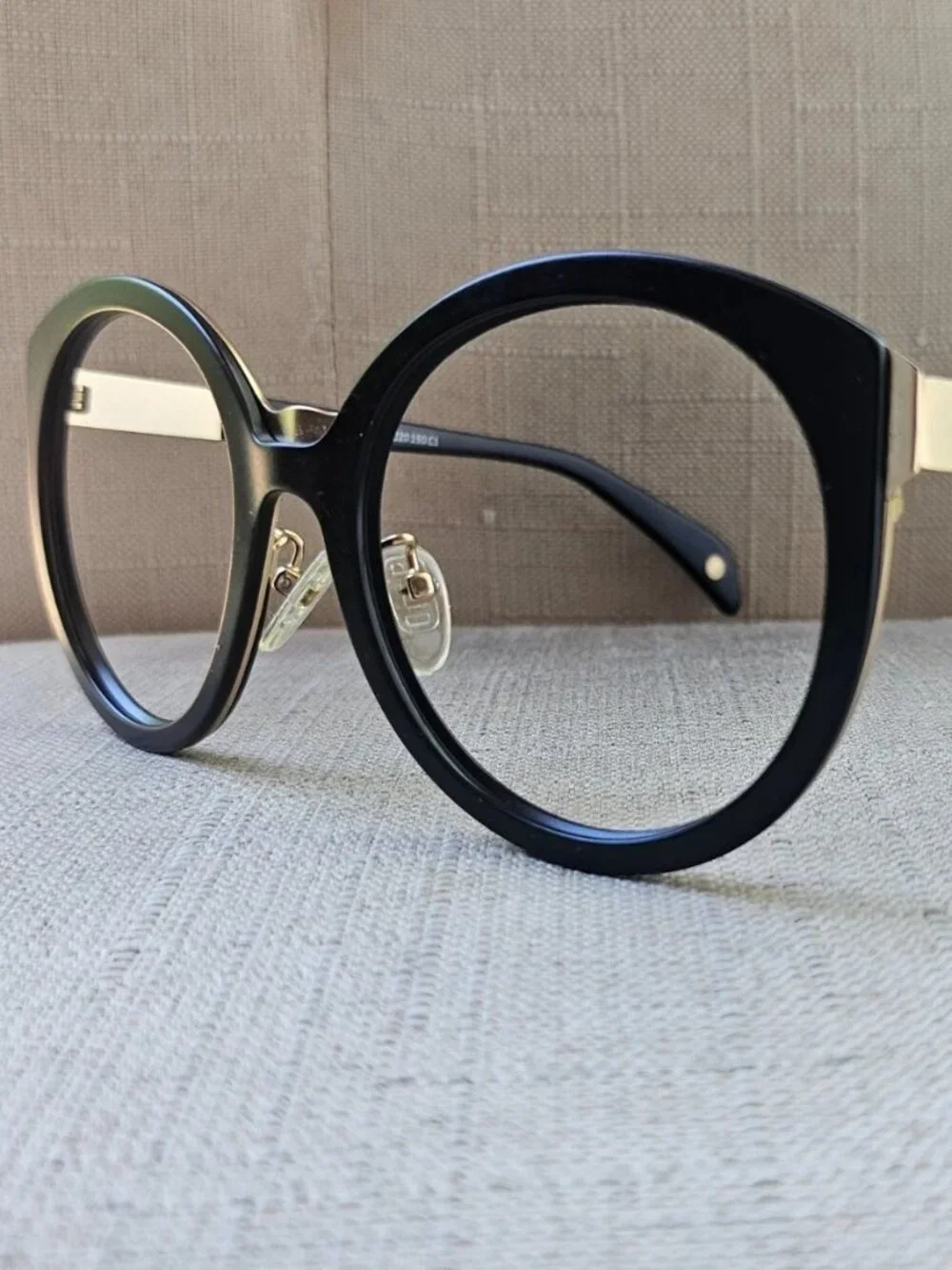 EyeBuyDirect Eyeglasses Frame Black/Gold Tone Eyewear Round Sunshine Glasses